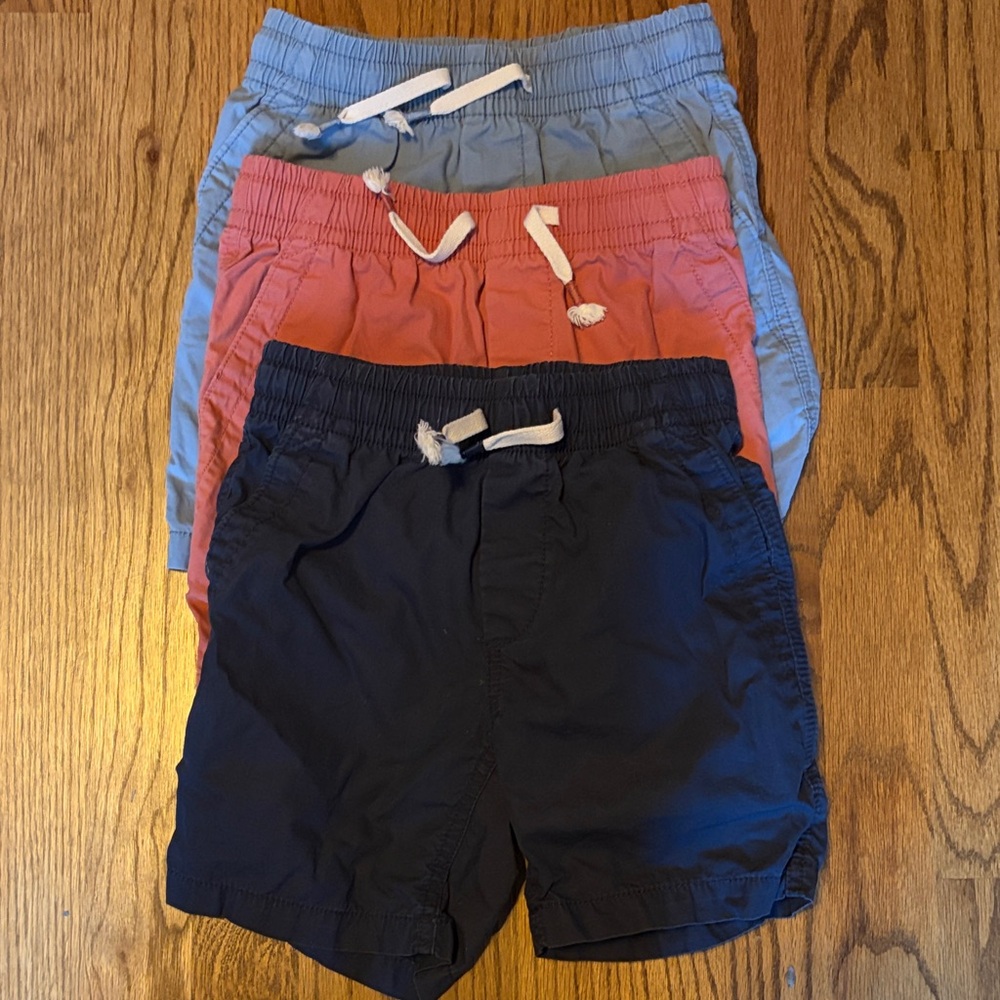 GAP Kids Shorts Trio - Navy, Coral, Light Blue